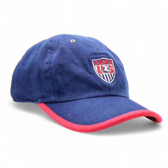 Blue Vintage 90's Nike USA Soccer Team Baseball Hat - Picture 1 of 7